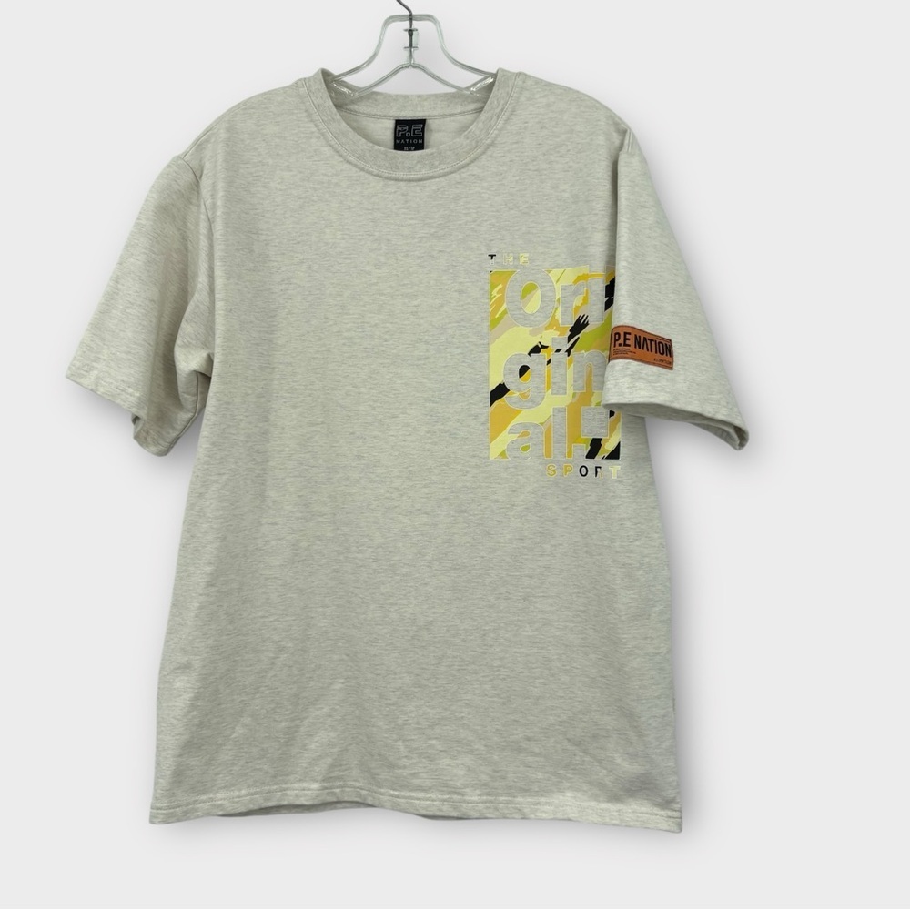 P.E Nation Oversized Short Sleeve Sweatshirt T-Shirt in Grey Women’s Size XS